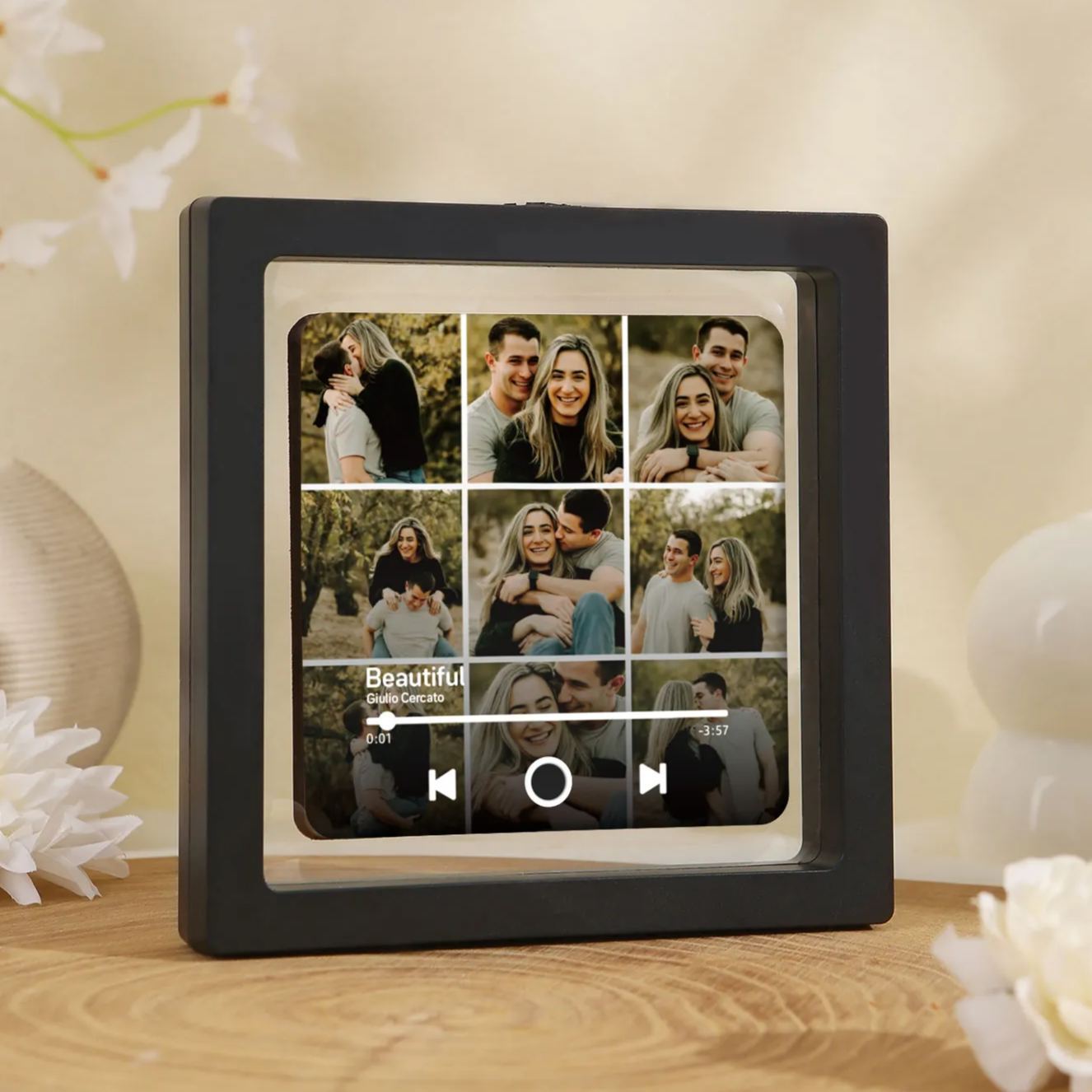 Personalised Photo Music Fridge Magnet with Custom 4 Photo and 1 Song Name- Cherish Memories with Style | Jessemade