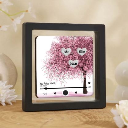 Personalised Acrylic Refrigerator Magnet with Custom 3 Names and Song Gift for Parents | Jessemade