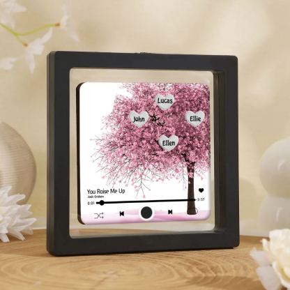 Personalised Acrylic Refrigerator Magnet with Custom 4 Names and Song Gift for Parents | Jessemade