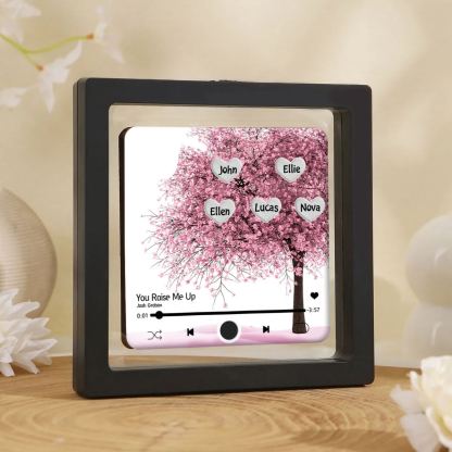 Personalised Acrylic Refrigerator Magnet with Custom 4 Names and Song Gift for Parents | Jessemade