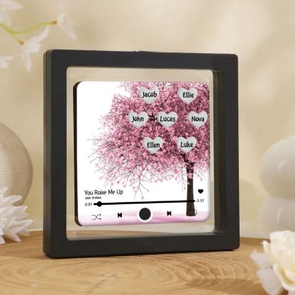 Personalised Acrylic Refrigerator Magnet with Custom 7 Names and Song Gift for Parents | Jessemade