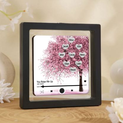 Personalised Acrylic Refrigerator Magnet with Custom 9 Names and Song Gift for Parents | Jessemade