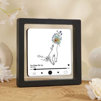 Personalised Acrylic Tree of Life Refrigerator Magnet with Custom 2 Names and Song Gift for Parents | Jessemade