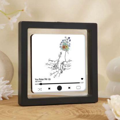 Personalised Hand-Holding Refrigerator Sticker with Custom 7 Names and Music Thoughtful Gift for Mum | Jessemade