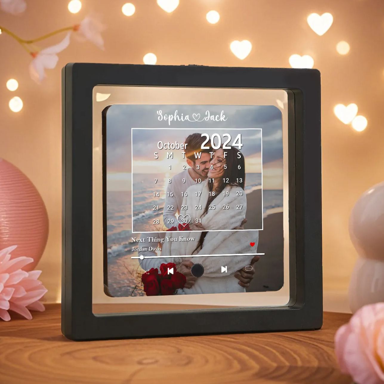 Personalised Music Refrigerator Magnet – Custom Photo & Song | Valentine's Gift for Him/Her | Jessemade