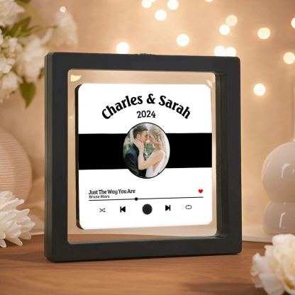 Personalised Music Fridge Sticker with 2 Names, 1 Photo & 1 Song – Romantic Valentine’s Day Gift for Him/Her | Jessemade