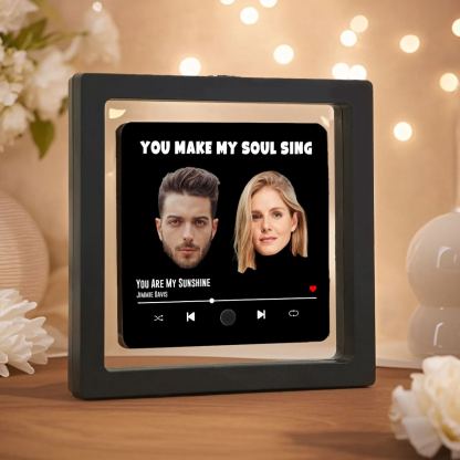 Personalised Music Fridge Magnet with Custom 2 Photo, 1 Text & Song – Valentine’s Day Gift for Him/Her | Jessemade