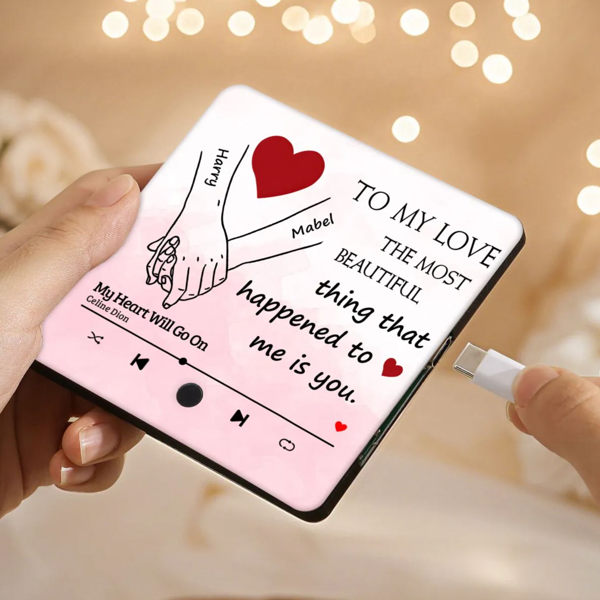 Personalized Fridge Magnet To My Love The Most Beautiful Thing That Happened to Me Is You Valentines Day Gift