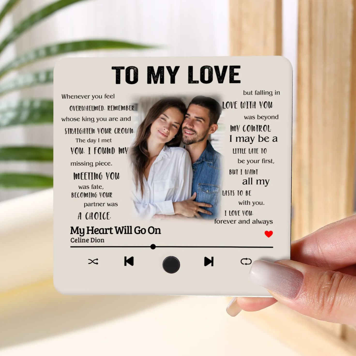 Personalized Photo Fridge Magnet To My Love I Know What Love Is Valentines Day Gift for Couples