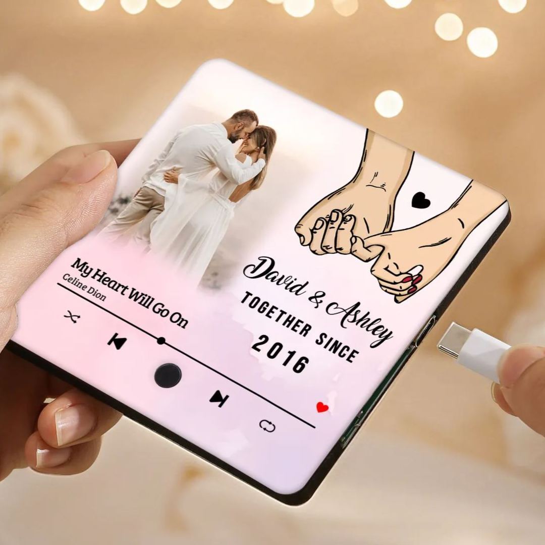 Personalized Photo Fridge Magnet Pinky Promise Together Since Gift for Couples