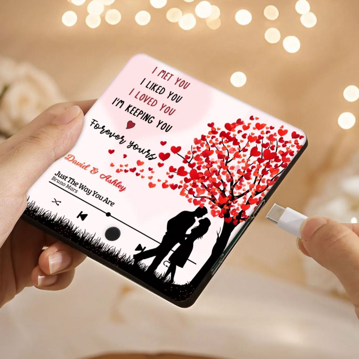 Personalized Fridge Magnet I Met You I Liked You I Loved You I am Keeping You Musical Valentines Day Gift