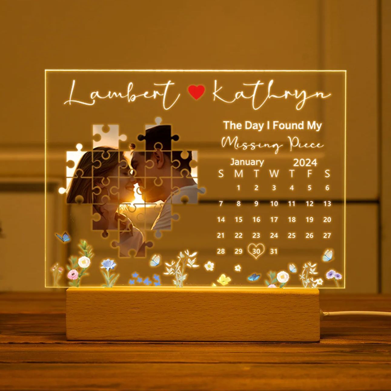 [Copy]Personalised Wooden Ornament – with Custom 2 Characters & Names – "To the World, You Are a Mum, But to Me, You Are the World" – Unique Mother's Day Gifts for Her | Jessemade