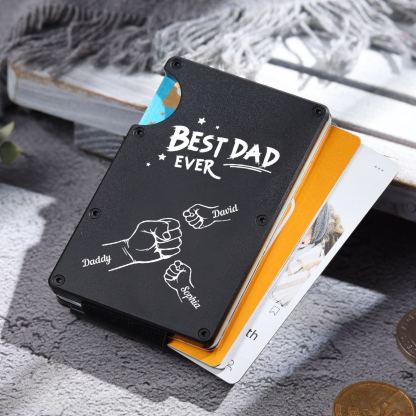 Personalised Best Dad Ever Metal Wallet – Custom Engraved Father's Day Gift | Jessemade