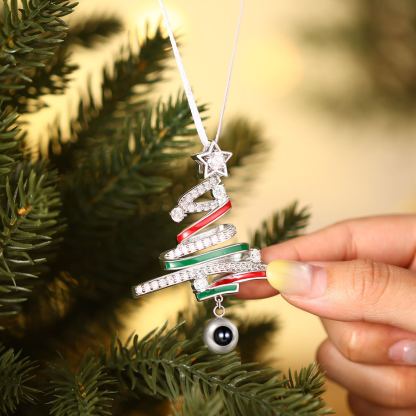 Personalised Star Projection Photo Christmas Tree Ornament Decoration