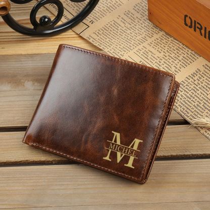 [Copy]Personalised First‑layer Leather Wallet for Men