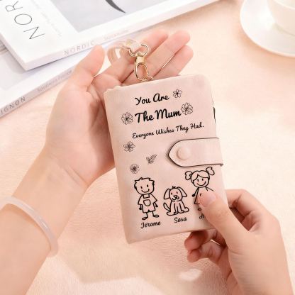 Personalised Mum Purse Wristlet Wallet With 1-6 Names