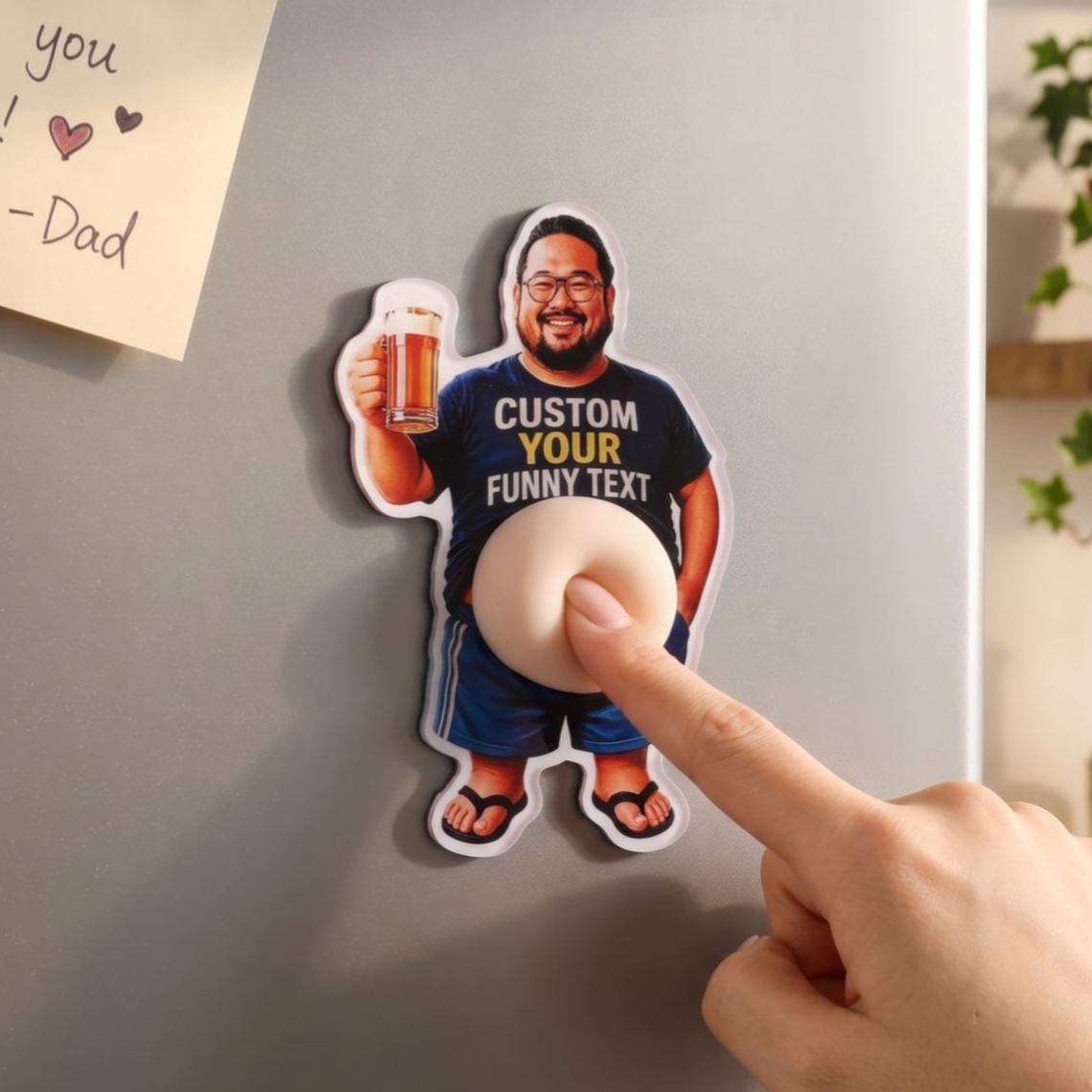 Personalised Funny Dad Bod Fridge Magnet
