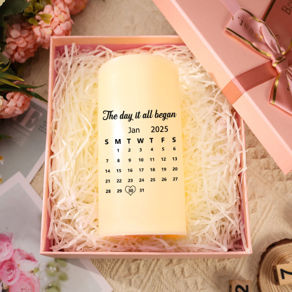 Personalised Couple LED Candle with 2 Names