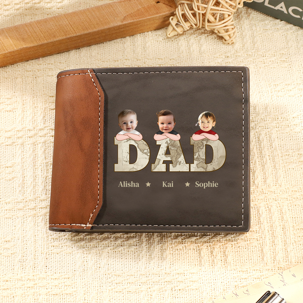 Personalised Photo Wallet for Dad – Custom Name & Photo Gift | Jessemade