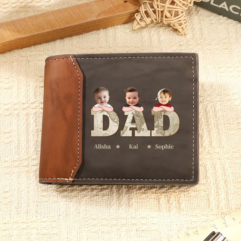 Personalised Photo Wallet for Dad – Custom Name & Photo Gift | Jessemade