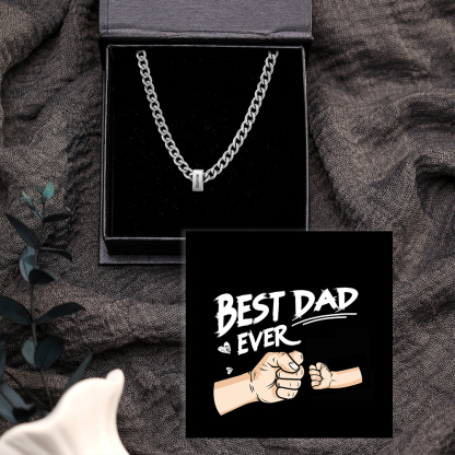 Personalised Curb Chain Necklace with 1-6 Names for Men