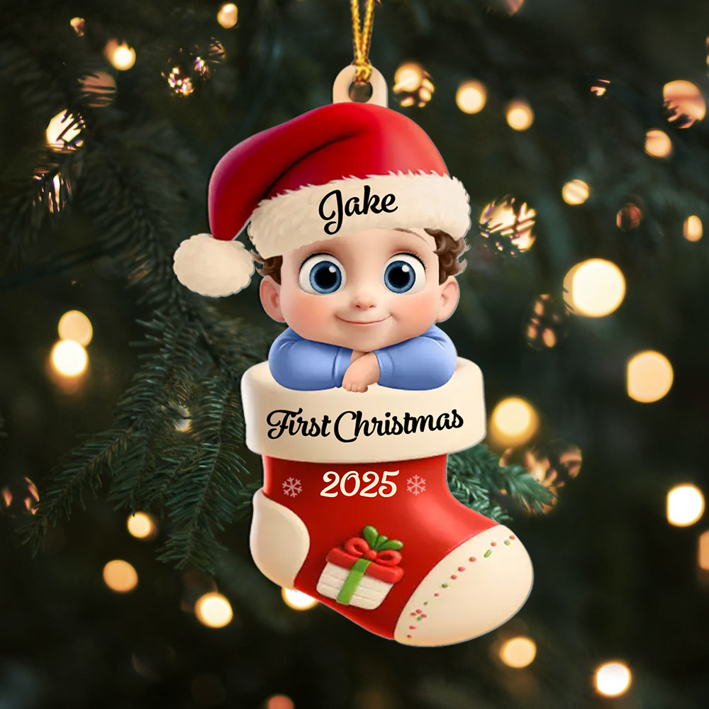 Personalised Baby’s First Christmas Stocking Ornament