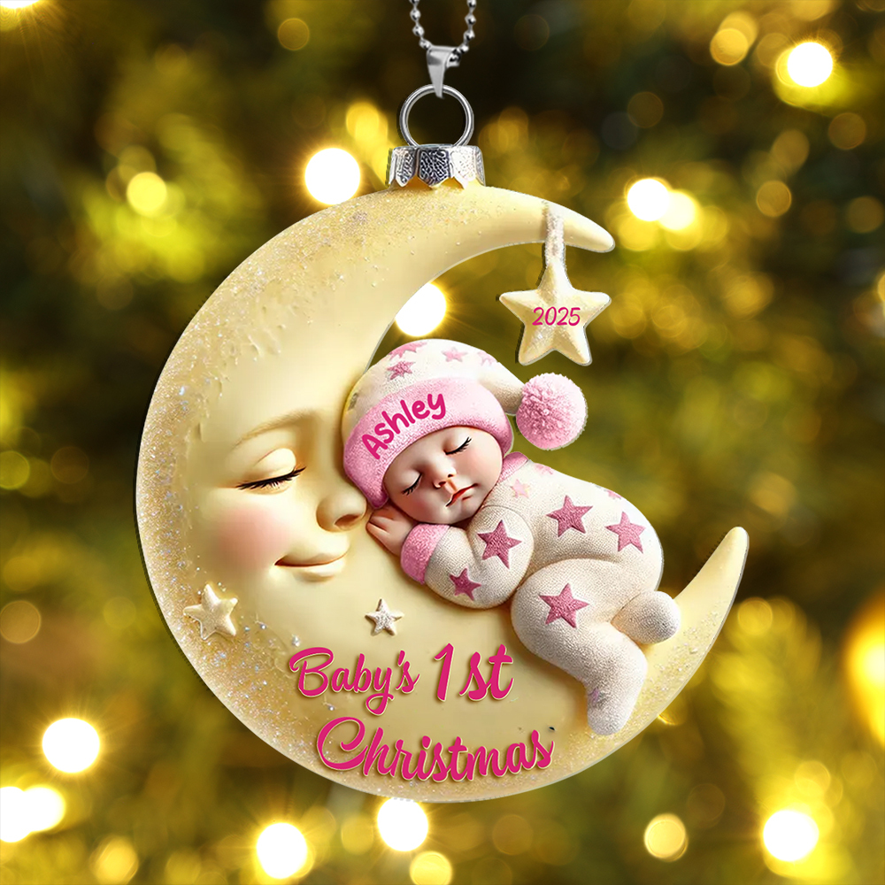 Acrylic Christmas Tree Decoration-Baby's First Christmas