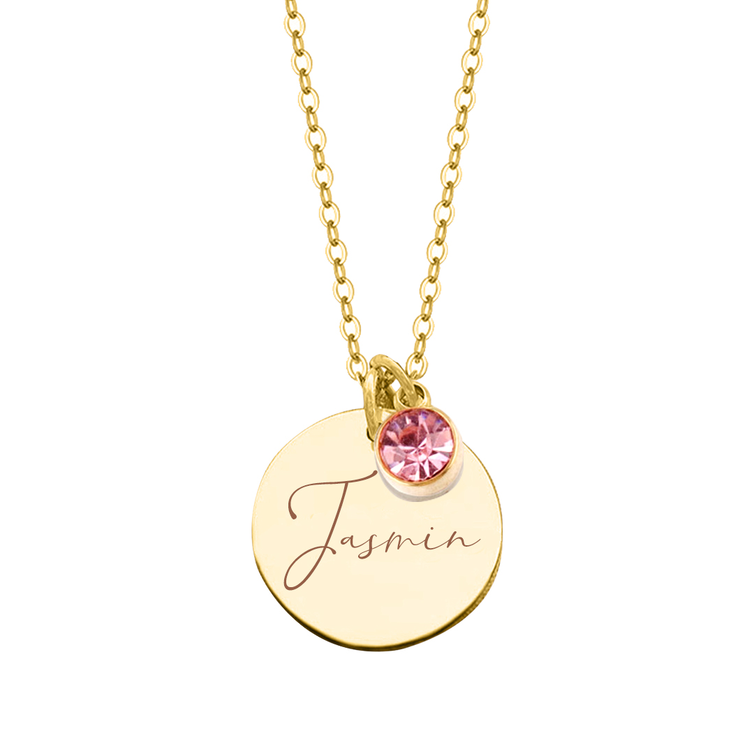 Personalised Birthstone Name Necklace Gift  For Her| Jessemade
