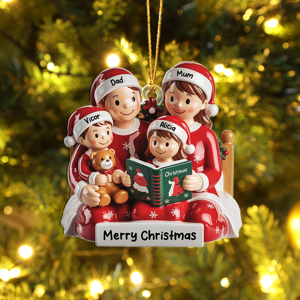 Personalised Family Christmas Tree Ornament Customisable Keepsake Perfect Christmas Gift for Parents and Children | Jessemade