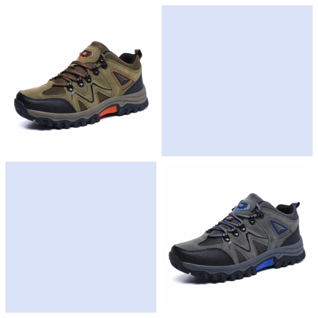Men's Outdoor Lightweight Breathable Orthopedic Hiking Shoes Comfortable Trekking Work Shoes For All Season-POIULTD