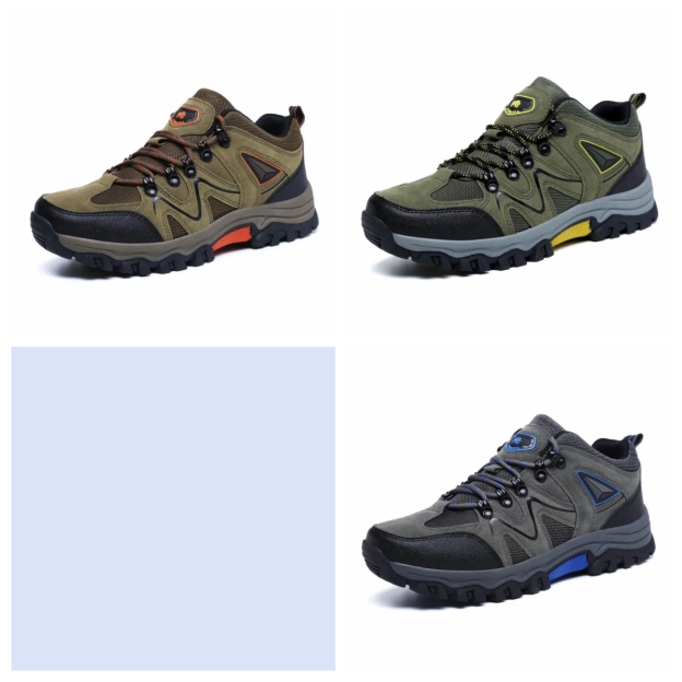 Men's Outdoor Lightweight Breathable Orthopedic Hiking Shoes Comfortable Trekking Work Shoes For All Season-POIULTD