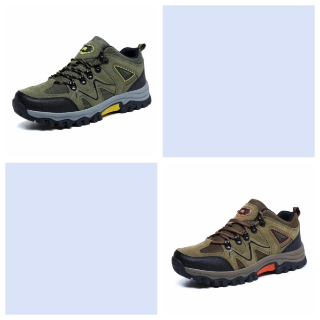 Men's Outdoor Lightweight Breathable Orthopedic Hiking Shoes Comfortable Trekking Work Shoes For All Season-POIULTD