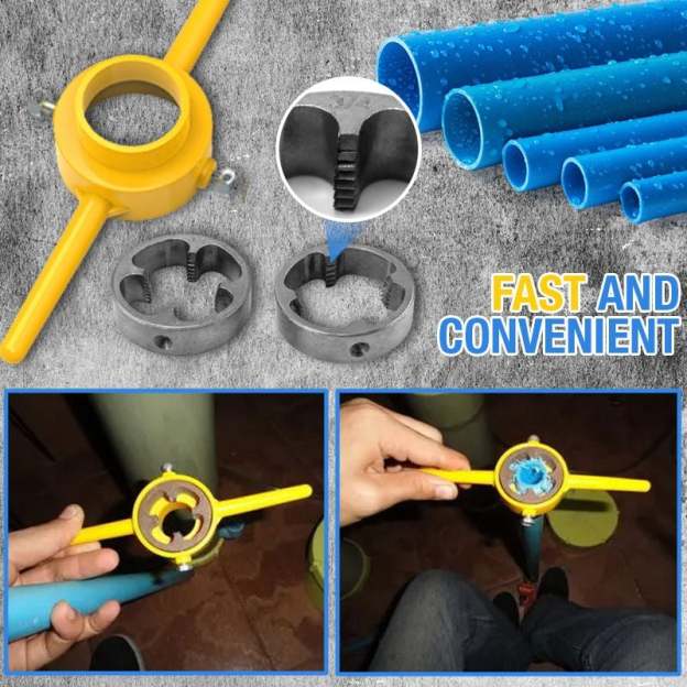 🔥6PCS Plastic Pipe Thread Die Kit-POIULTD