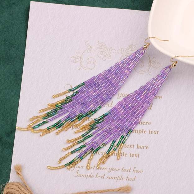 Mardi Gras Tassel Earrings-POIULTD