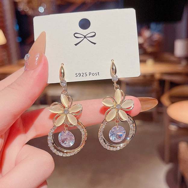 (🌸New Spring) Opal Flower Earrings-POIULTD