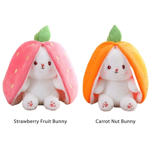 🔥Easter Sale🔥🔥Strawberry Bunny Transformed into Little Rabbit Fruit Doll Plush Toy