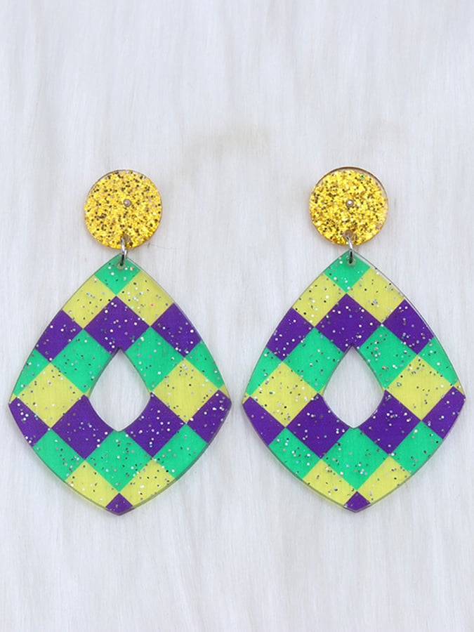 Women's Carnival Geometric Trendy Temperament Light Luxury Versatile Fashionable Earrings-POIULTD
