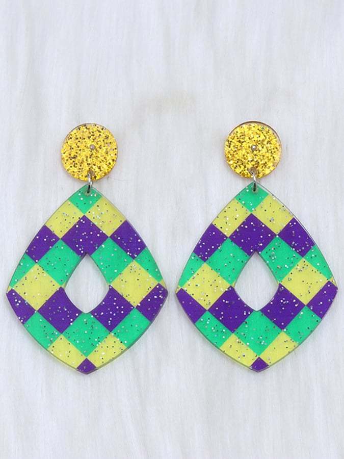 Women's Carnival Geometric Trendy Temperament Light Luxury Versatile Fashionable Earrings-POIULTD