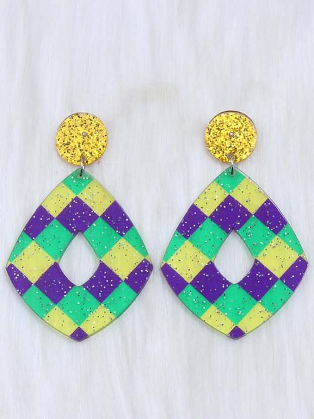 Women's Carnival Geometric Trendy Temperament Light Luxury Versatile Fashionable Earrings-POIULTD