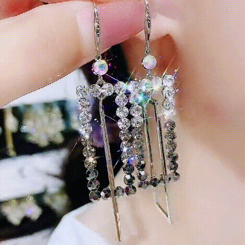 Shiny Geometric Square Earrings-POIULTD