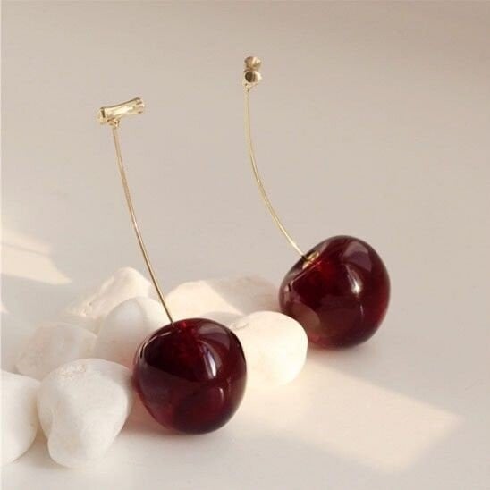 Cherry earrings-POIULTD