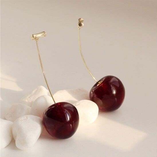Cherry earrings-POIULTD