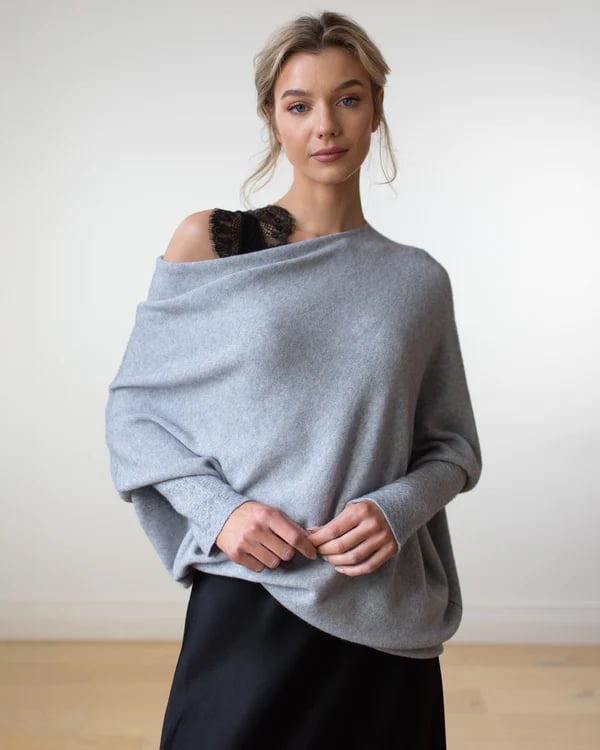 Asymmetric Draped Jumper-POIULTD