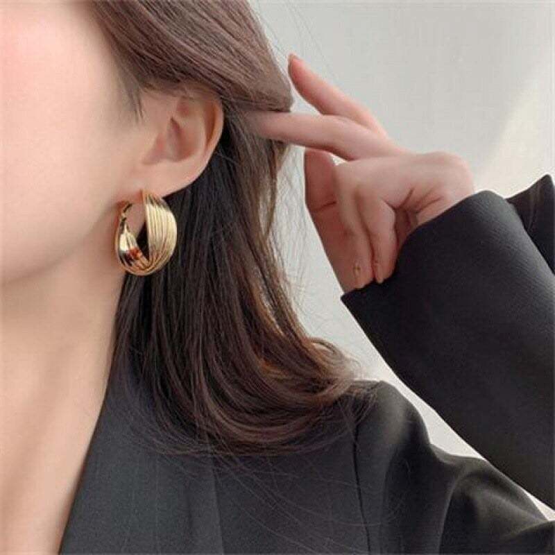 High-end hoop earrings-POIULTD