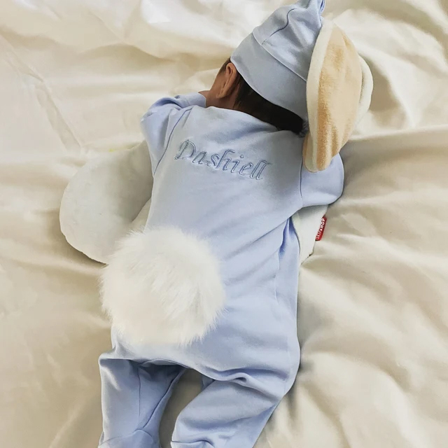 Personalized Bunny Outfit For Baby - 🐰Embroidery Name