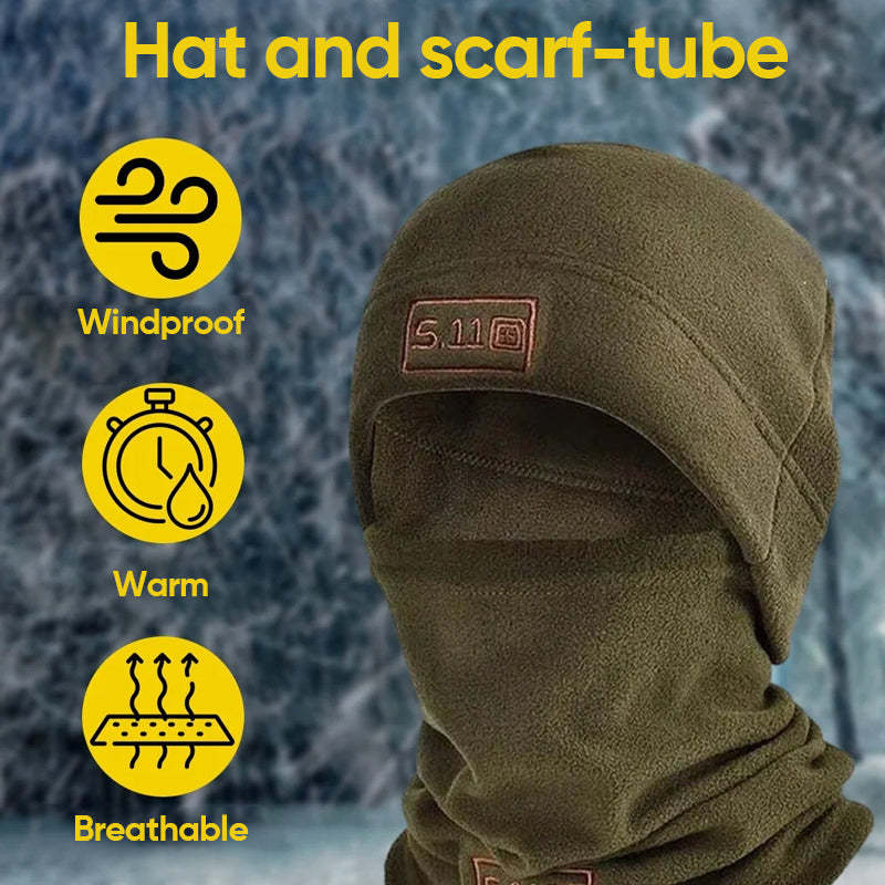 Polar Fleece Balaclava Hood Face Mask-POIULTD