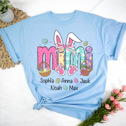 Easter Bunny Coquette Bow Gift For Family, Custom Grandma And Kids-POIULTD