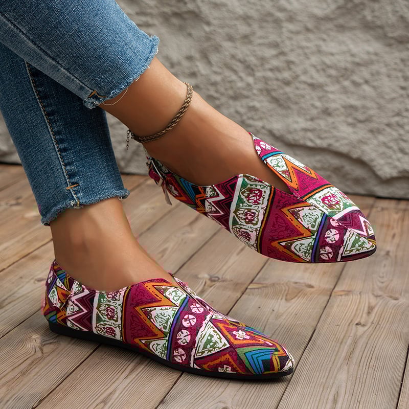 Casual  Pointed Toe  Soft Sole Women's Flat Shoes-POIULTD