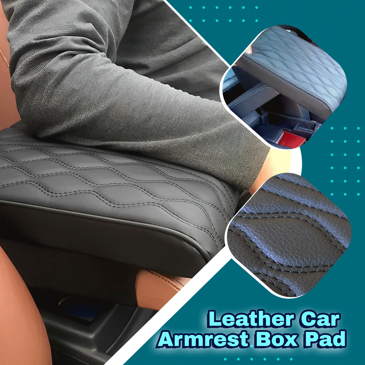 Leather Car Armrest Box Pad(Universal style)🔥Suitable for all car model