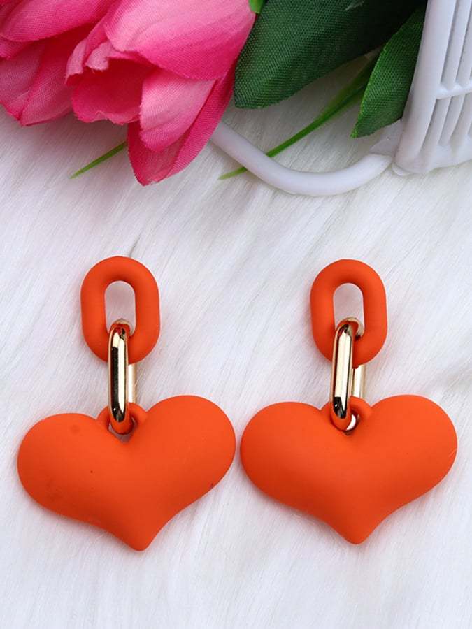 Women's Valentine's Day Heart Fashion Earrings-POIULTD